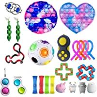 Fidget Toys Pack Barato- Antiestres Fidget Toy Set- Fidget Toy Set con Cubo de malla de mármol Cuerda elástica Fidget…